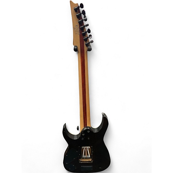 Used Ibanez RGIR27BE Black and White Solid Body Electric Guitar