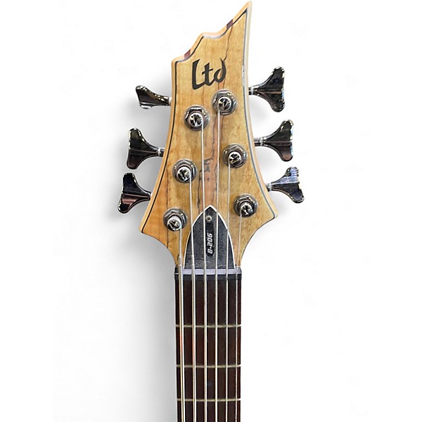 Used ESP LTD B206SM 6 String Natural Electric Bass Guitar