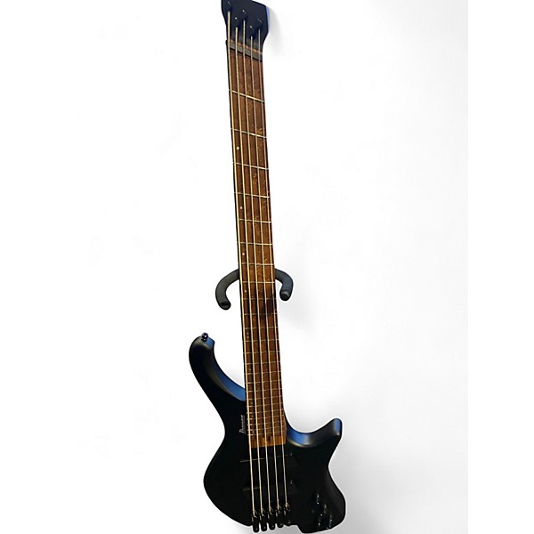 Used Schecter Guitar Research STEALTH 5 Black and Silver Electric Bass Guitar