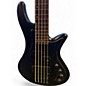 Used Schecter Guitar Research STEALTH 5 Black and Silver Electric Bass Guitar