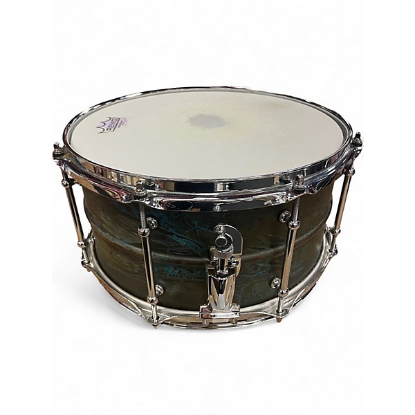Used Pork Pie 13X7 PATINA BRASS Patina Brass Drum