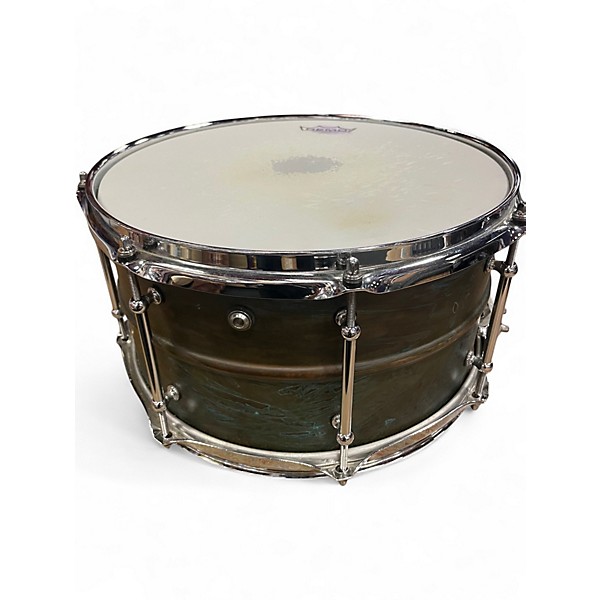 Used Pork Pie 13X7 PATINA BRASS Patina Brass Drum