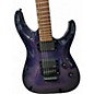 Used ESP LTD MH350FR Purple Solid Body Electric Guitar