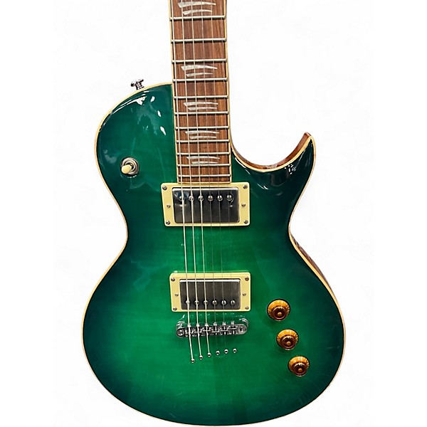 Used Mitchell MS450 Trans Green Solid Body Electric Guitar