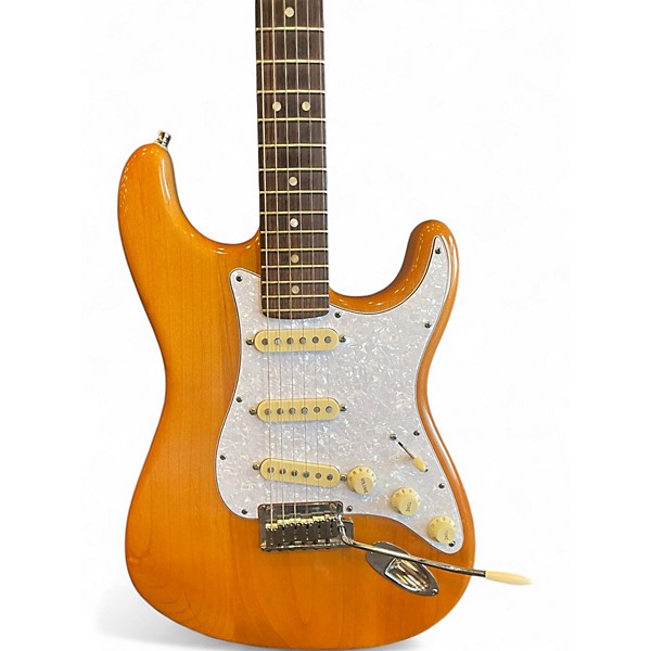 Used Fender American Deluxe Stratocaster Amber Solid Body Electric Guitar
