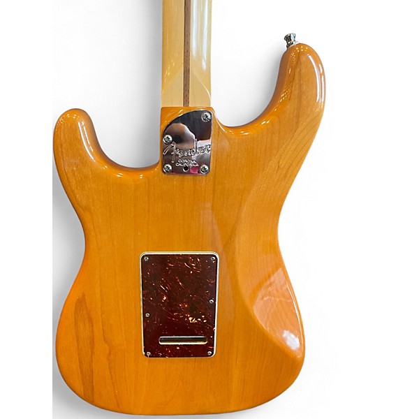 Used Fender American Deluxe Stratocaster Amber Solid Body Electric Guitar
