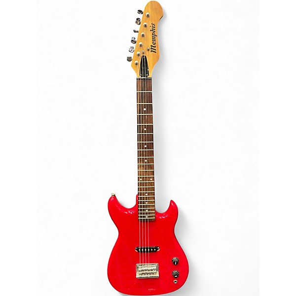 Used Memphis MG SERIES DOUBLE CUT Candy Apple Red Solid Body Electric Guitar