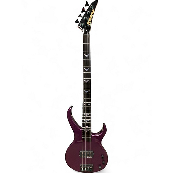 Used Kramer D-1 Metallic Purple Electric Bass Guitar