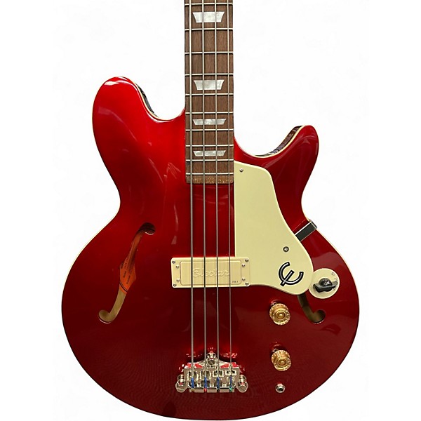 Used Epiphone Jack Casady Signature Sparkling Burgandy Electric Bass Guitar