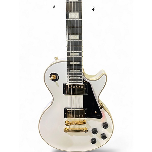 Used Epiphone Les Paul Custom WHITE Solid Body Electric Guitar