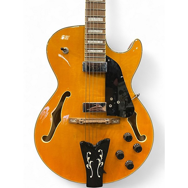 Used Ibanez GB10EM Amber Hollow Body Electric Guitar