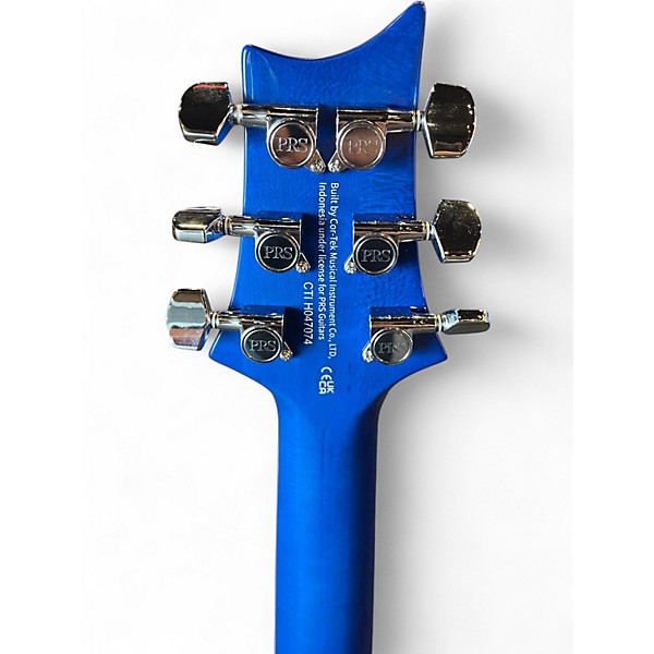 Used PRS SE Custom 24 Quilt Top Lake Blue Solid Body Electric Guitar