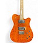 Used Warmoth T TYPE ORANGE FLAME Solid Body Electric Guitar