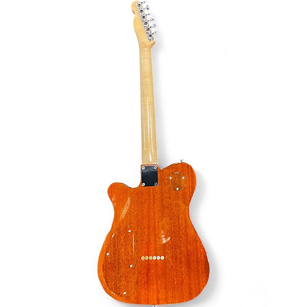 Used Warmoth T TYPE ORANGE FLAME Solid Body Electric Guitar