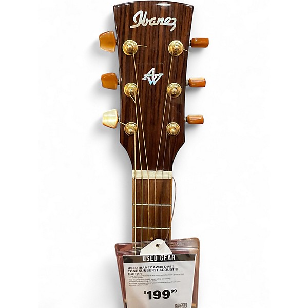Used Ibanez AW30 DVS 2 Tone Sunburst Acoustic Guitar
