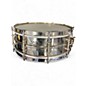 Used Ludwig 14X5 1920s Nickel over Brass DANCE Silver Drum thumbnail