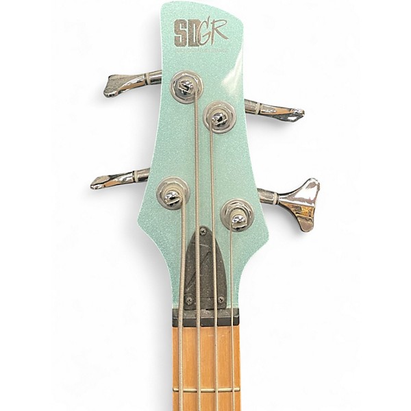 Used Ibanez SRMD200 BLUE GREEN SPARKLE Electric Bass Guitar