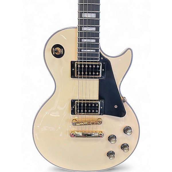 Used Epiphone Les Paul Custom Antique Ivory Solid Body Electric Guitar