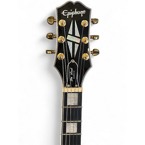 Used Epiphone Les Paul Custom Antique Ivory Solid Body Electric Guitar