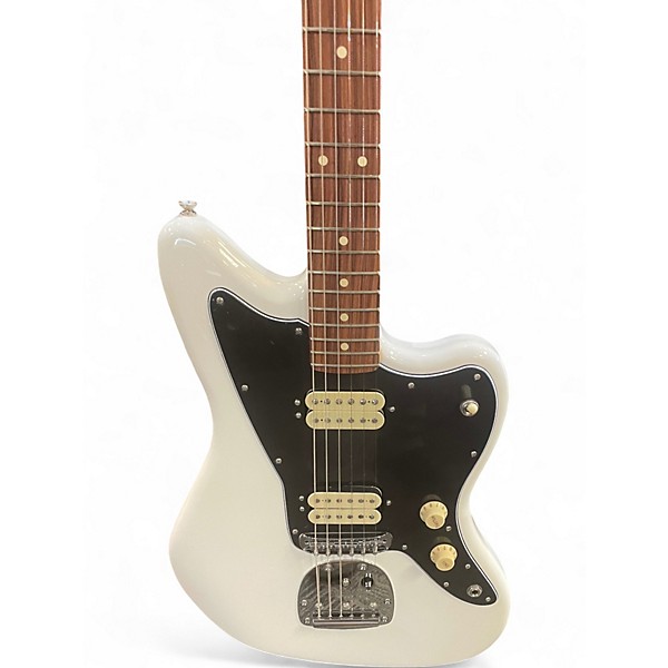 Used Fender Blacktop Jazzmaster HH Polar White Solid Body Electric Guitar