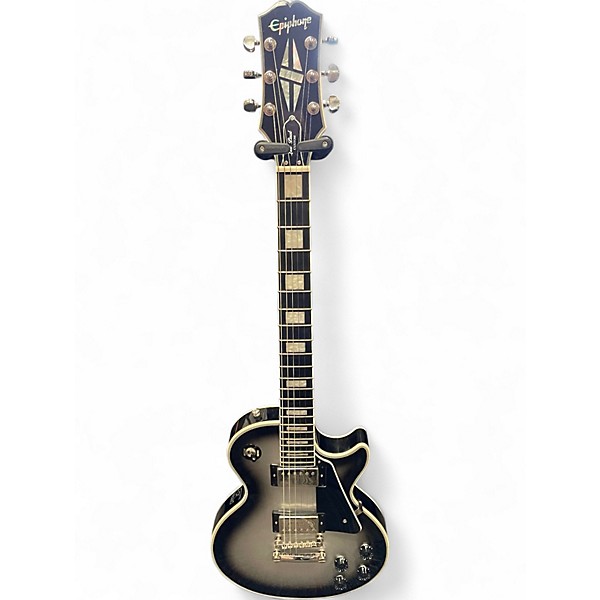 Used Epiphone Les Paul Custom Silverburst Solid Body Electric Guitar
