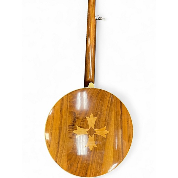 Vintage 1980 Stelling Gold Cross Natural Banjo