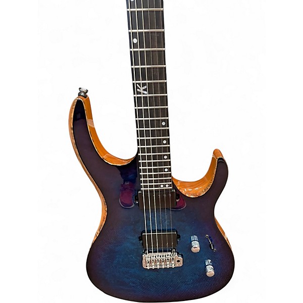 Used Kiesel DC600 Trans Blue Solid Body Electric Guitar