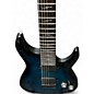 Used Schecter Guitar Research Omen Elite 7 Blue Burst Solid Body Electric Guitar