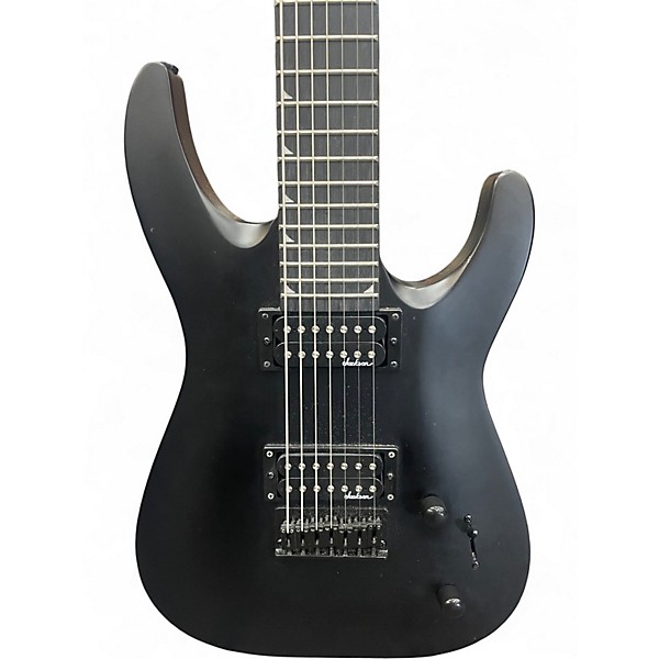 Used Jackson JS22-7 Dinky 7 String Satin Black Solid Body Electric Guitar