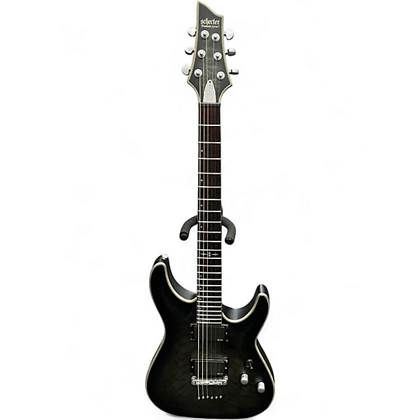 Used Schecter Guitar Research C1 Platinum Black and Silver Solid Body Electric Guitar