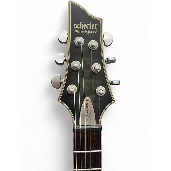 Used Schecter Guitar Research C1 Platinum Black and Silver Solid Body Electric Guitar