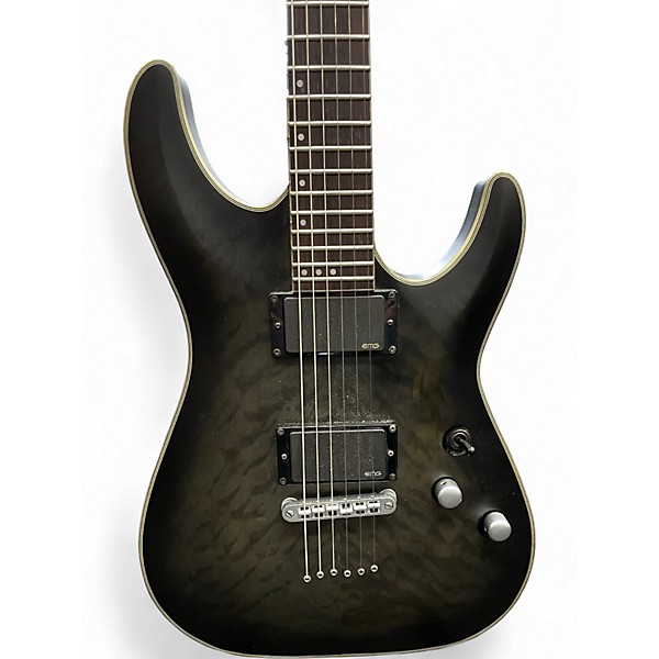 Used Schecter Guitar Research C1 Platinum Black and Silver Solid Body Electric Guitar