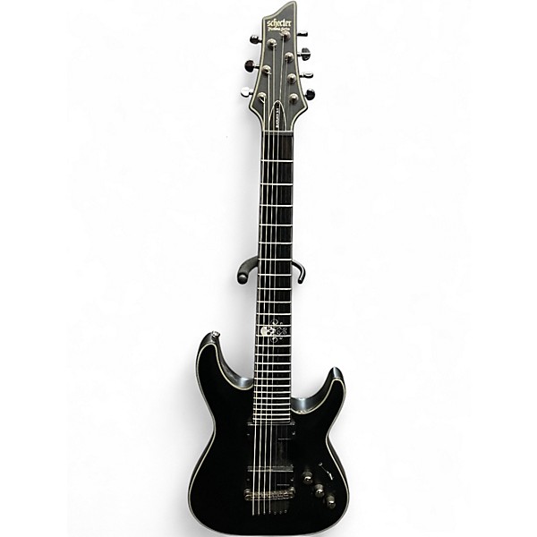 Used Schecter Guitar Research Blackjack C7 Black Solid Body Electric Guitar