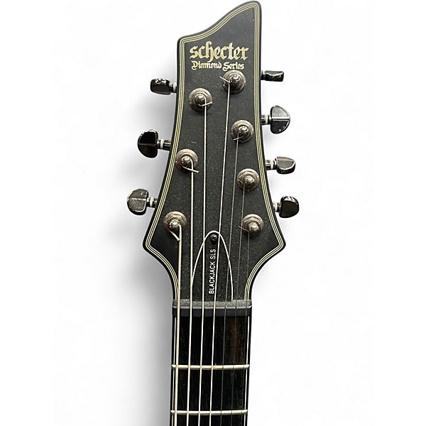 Used Schecter Guitar Research Blackjack C7 Black Solid Body Electric Guitar