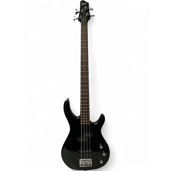 Used 2002 Squier MB4 Black Electric Bass Guitar