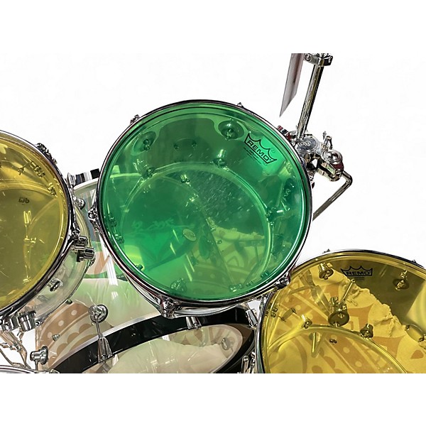 Used DW 6 Piece Design Series Acrylic Clear Drum Kit