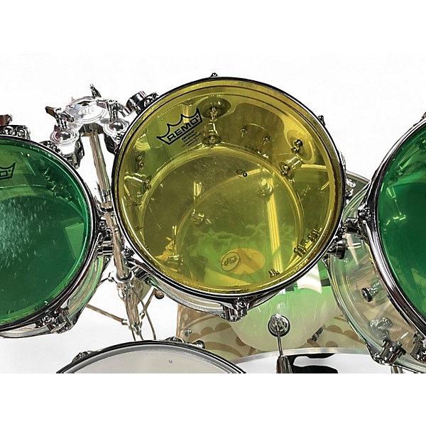 Used DW 6 Piece Design Series Acrylic Clear Drum Kit