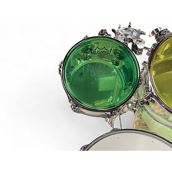Used DW 6 Piece Design Series Acrylic Clear Drum Kit