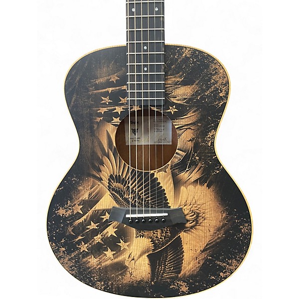 Used Taylor 4 Vets Americana Custom Graphic Acoustic Guitar