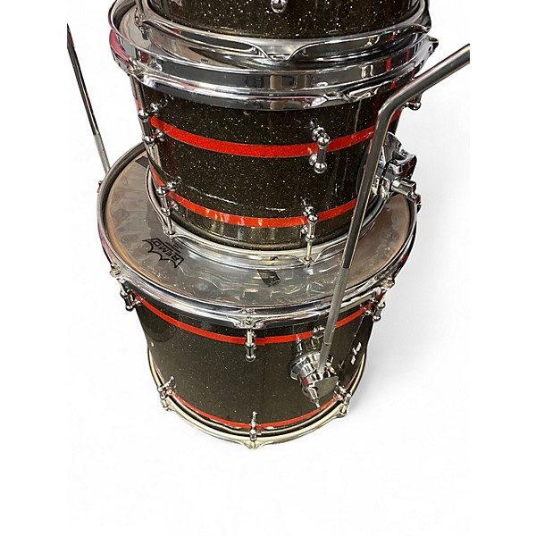 Used C&c Custom Drums 4 Piece 4 PIECE SHELL PACK Metallic Black Drum Kit