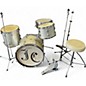 Vintage 1960s Slingerland 4 Piece 4 Piece Drum Set Silver Sparkle Drum Kit thumbnail
