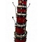 Used Pearl 5 Piece Decade Maple Deep Red Burst Drum Kit