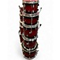 Used Pearl 5 Piece Decade Maple Deep Red Burst Drum Kit
