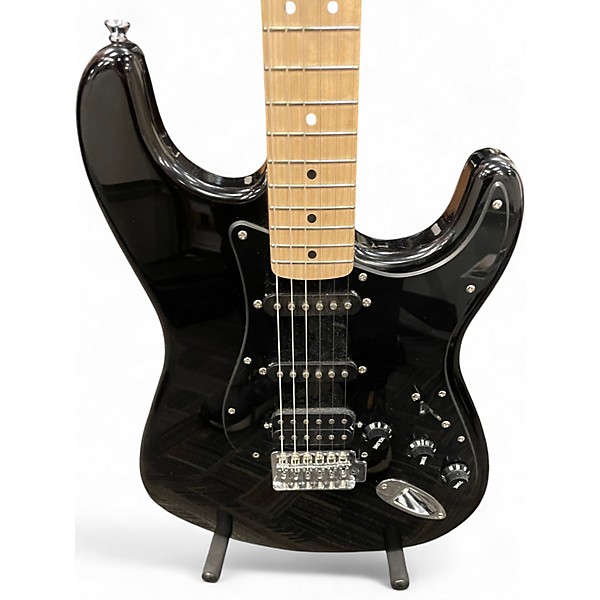 Used Squier SONIC STRATOCASTER HSS Black Solid Body Electric Guitar