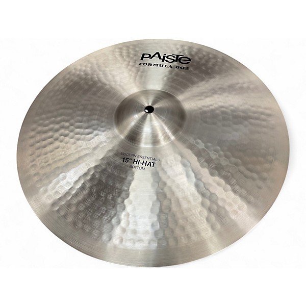 Used Paiste 15in FORMULA 602 MODERN ESSENTIALS BOTTOMHI HAT Cymbal