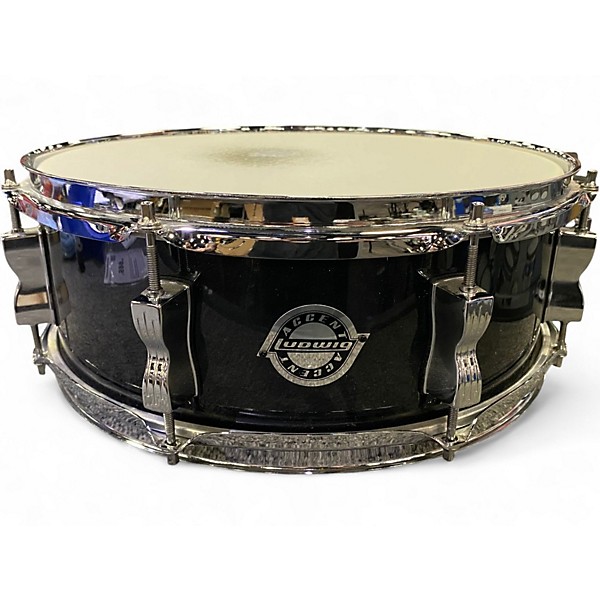 Used Ludwig 14X5 Accent Snare Black Sparkle Drum
