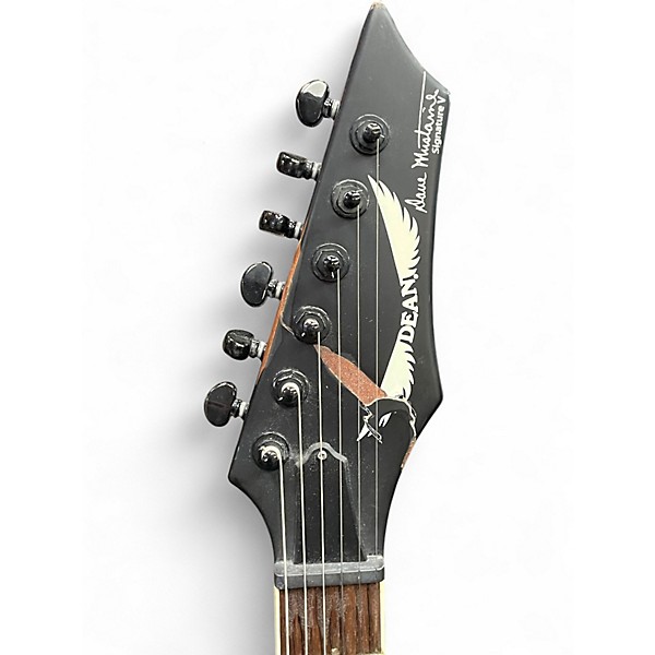 Used Dean Dave Mustaine VMNT Peace Sells Black Solid Body Electric Guitar