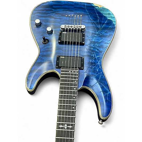 Used Schecter Guitar Research C1 Platinum Blue Solid Body Electric Guitar
