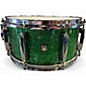 Used Pearl 13X6.5 Limited Edition Maple Gum Snare Green Halo Sparkle Drum