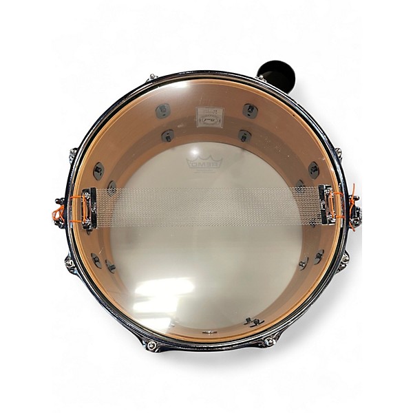 Used Pearl 13X6.5 Limited Edition Maple Gum Snare Green Halo Sparkle Drum